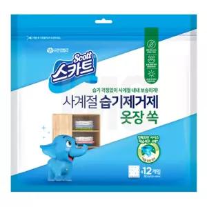 스카트 사계절 습기제거제 옷장쏙 30g, 12개입, 1개
