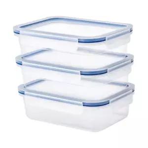 이케아 IKEA 365+ 식품보관용기+뚜껑 직사각 플라스틱 1.0L 3개입 반찬용기 반찬통 주방용품