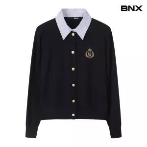 페이크 셔츠 레이어드 니트 가디건 (BX3CD005L0)