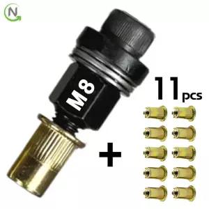 블랙불 너트 리벳 팝너트11p 어댑터 M8 세트 수동 아답터 리벳건 리베팅 리벳팅 리베터기