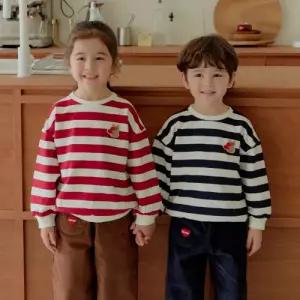 스트라이프 맨투맨 티셔츠(2color)