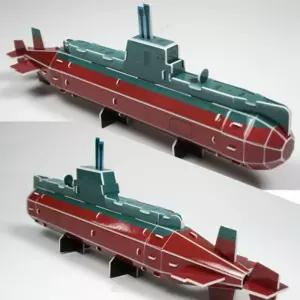 3D 입체퍼즐 - 비밀병기 잠수함/종이/공예/만들기/어린이/합체/블록/모형/장난감/과학/체험/공작/초등학생