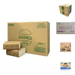 47223 크리넥스 핸드타올 F250s 20밴드 5000매/손티슈/종이/타올/페이퍼타월/핸드/페이퍼/대용량/타월/헨드