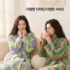 로브 가운 극세사 수면 잠옷 겨울 홈웨어 따뜻한 라운지웨어