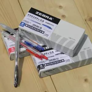제브라 0.5mm 중성펜 사라사 STUDY 1다스(10자루)/그랜드/고급/볼펜/다꾸/빈티지/매트/블랙/스터디/컬러