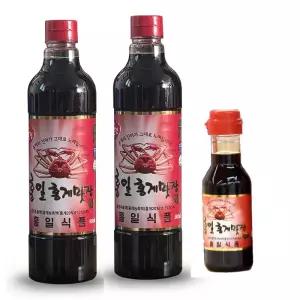 [류맛간장]홍일식품 진해총판 홍게맛장소스900ml 2병 200ml 1병
