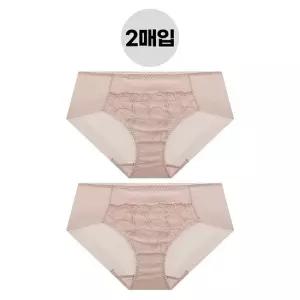 비비안 여성 노라인팬티 햄팬티 모달 레이스 미디팬티 여삼각 2매 속옷 선물