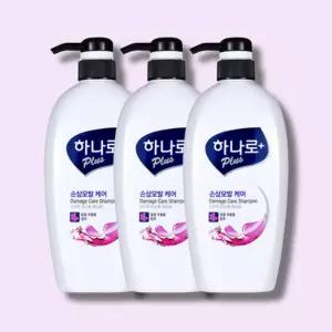 하나로 PLUS 샴푸 (샴푸 린스 겸용) 손상모케어 680g 3개