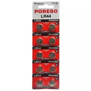 PORESO LR44 10개 코인전지 LR1154 AG13 GPA76 357 장난감 계산기 알카라인 배터리 코인전지