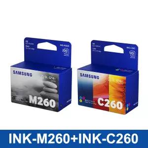 [삼성전자 ] 정품잉크 INK-M260+ INK-C260 (검정+컬러) 삼성잉크