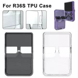 R36S 휴대용 게임 콘솔 용 투명 TPU 케이스 방수 보호 커버 Anti-Scratch Anti-fall Storage Box