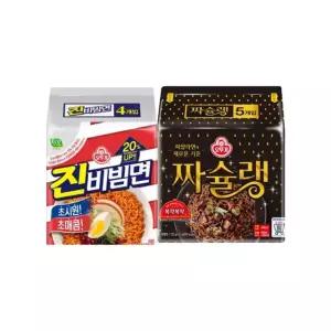 진비빔면 4입 x 3개 + 짜슐랭 5입