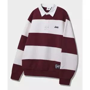 지프 JEEP 레트로 마운틴 1941 스트라이프 카라 맨투맨 (JR5TSU825BG) JR5TSU825BG 208860