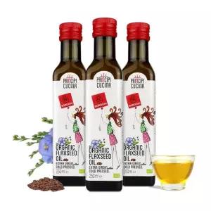 프린치피 유기농 엑스트라버진 아마씨유 냉압착 아마씨오일 기름 250mlX3병