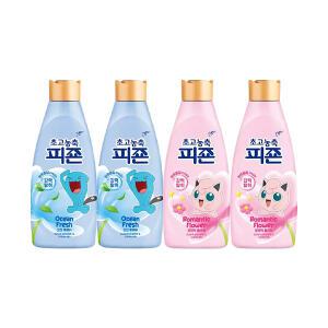 초고농축피죤 오리지널 오션후레쉬 1L, 2개+오리지널 로맨틱플라워 1L, 2개 [포켓몬에디션]