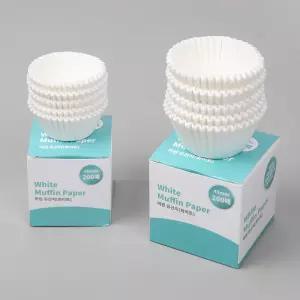 쿠킹플러스 머핀유산지 화이트 200매입 40mm 45mm 머핀컵