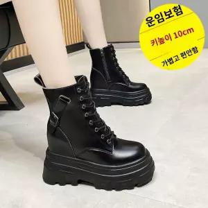 통굽 키높이 여름 지퍼 앵클부츠 가보시 부츠 청키힐