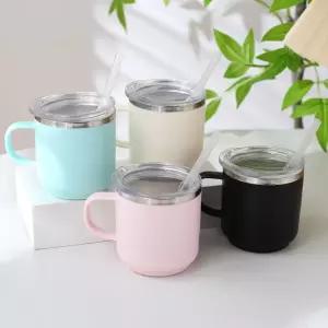 304 스텐 미니 커피 잔 텀블러 컵 뚜껑포함 150ml 보온보냉 사무실컵 캠핑컵 맥주잔 머그컵