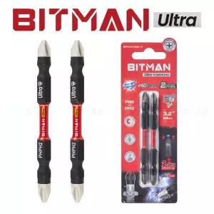 비트맨 다이아몬드 코팅 울트라 비트 82mm 2개입 양날 십자 토션비트 임팩용 전동드릴 양용 자석 만능비트