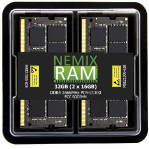 NEMIX RAM 32GB(2X16GB) DDR4 2666MHz PC4-21300 1.2V CL19 260핀 ECC SODIMM 키트, Synology 디스크스테이션 DS1821 NAS와 호환