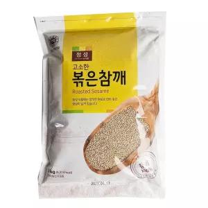 자연미가 고소한 볶은참깨 1kg /저온로스팅 쩐내없는 볶음참깨 급속냉각 프리미엄제품