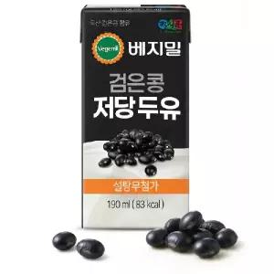 베지밀 검은콩 저당 두유 190ml 24개