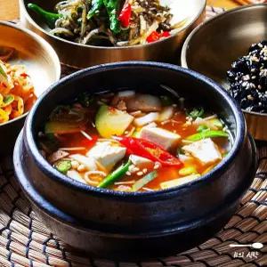 서치C1 B의식탁 두부 밀키트 야채 집밥 된장찌개 2인분 냉이된장찌개 생활
