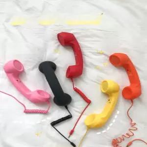 레트로 스마트폰 수화기 볼륨조절 핸즈프리 스마트폰 연결 수화기