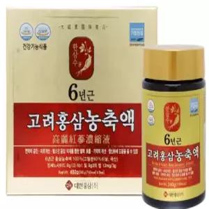 한삼수 6년근 고려 홍삼 농축액 100% 240gx2병 (추석 선물용 쇼핑백제공)