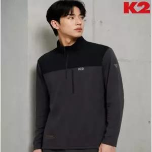 [롯데백화점]케이투 남성 가을 간절기 약기모 긴팔 집업 등산 티셔츠 KMU24215
