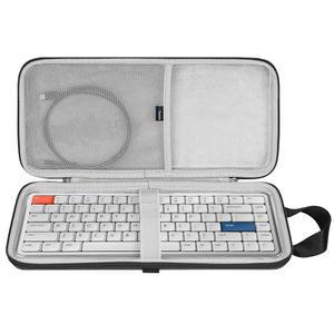GEEKRIA 슬림 키보드 휴대용 케이스 LOGITECH MX MECHANICAL MINI MELGEEK O2 FLOW LITE 84 / LOFREE FLOW84 IQUNIX MQ80 KEYS 하드 셸 트래블 백(다크 그레이)과 호환