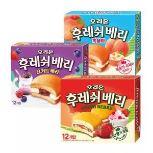 오리온 후레쉬베리 딸기맛 + 요거트베리+복숭아 336g 각1개 총3개