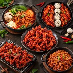 더존푸드 직화 매운 닭발 5종세트 무뼈 튤립 국물 통닭발 오돌뼈 간편조리 야식