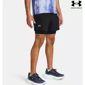 언더아머 UNDER ARMOUR 남성 UA 론치 투인원 5인치 쇼츠 1382640-001 블랙 헬스 운동 반바지