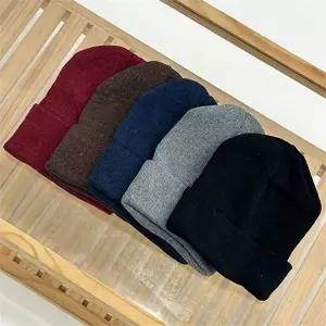 남녀공용 숏 비니 골지 와치캡 데일리 남녀공용 니트 비니 겨울 스트릿 캐주얼 따뜻한 방한 여성 남성 패션