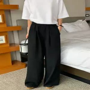 메디 핀턱 와이드핏 밴딩 팬츠 (3 color)