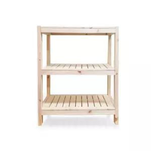 [RG58P8Q1]파인 우드렉 3단선반600 DIY 모듈선반 정리선반