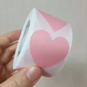 빅사이즈 500pcs 3.8cm 핑크하트 스티커 425 대용량 다이어리 꾸미기 스티커 큰사이즈 감사