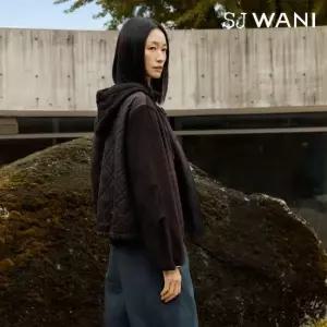 SJ와니 26FW 울실크 퀼팅 블루종 코트 1종