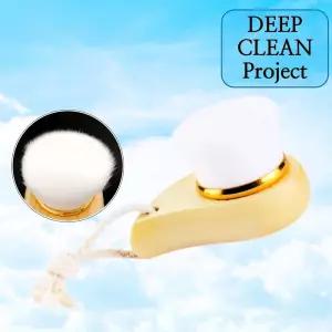 DEEPCLEAN Project 마이크로 모공 세안 브러쉬 2종 저자극 도구 미용용품 뷰티소품 페이스 원목 화장솔 딥