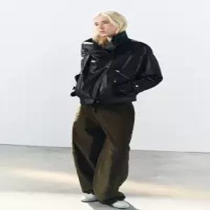 ZARA 페이크 레더 바이커 재킷 - 블랙 4341/703/800