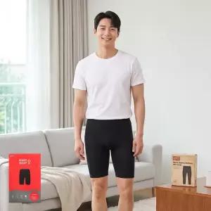 BYC 남자 초경량 발열 5부 하의 타이즈 겨울 반바지 내복