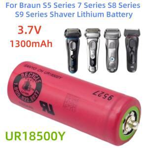 UR18500Y 1300mAh 브라운 면도기 S5/S7 시리즈 720s-4 S8/S9 배터리 790cc-4 충전식 호환 리튬