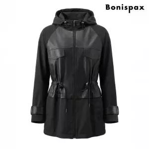 보니스팍스 정상가 99000원 | 후드 배색 허리 스트링 양가죽 자켓 XQ3JK036L0 1428388