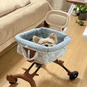 반려동물 접이식 손수레 고양이 강아지 겸용 경량 휴대용 분리형