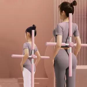 JDS 막대기구 목 허리 바 굽은등 요가 체형 스트레칭 핑크