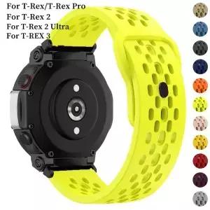 Huami Amazfit TREX 3/2 용 실리콘 스트랩 Rex Pro 2 Correa 통기성 스마트 시계 밴드 스포츠 팔찌