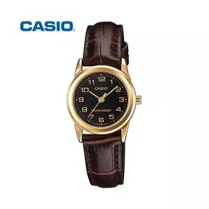 카시오 CASIO LTP-V001GL-1B 여성 가죽 아날로그 시계
