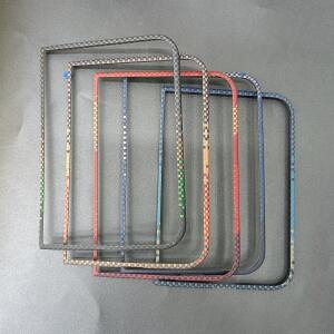 호환품 정품 아라미드 탄소 섬유 소재의 애플 아이폰 듀오 폴드용 전면 프레임 케이스, 무광 처리된 초박형