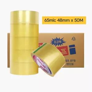 박스테이프 국산 65mic 중포장 48mm X 40M 투명 OPP 라바 50개 1박스